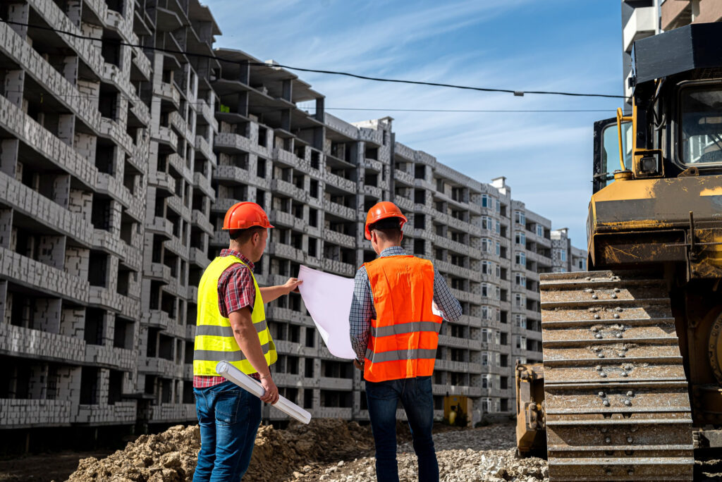 Baustellenarbeiter am Arbeitsplatz